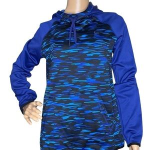 Nike blue camo therma-fit hoodie small